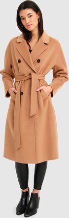 Belle & Bloom Boss Girl Double-Breasted Lined Wool Coat