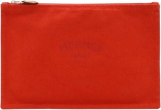Herm&egrave;s Pre-owned Yachting GM Clutch - Dames - Vintage Clutch - Rood - ONE Size - Leer - Vintage