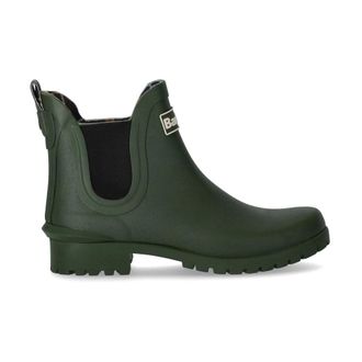 Barbour Chelsea Boots, female, Green, Size: 12 US Olive Chelsea Boot with Tartan Lining