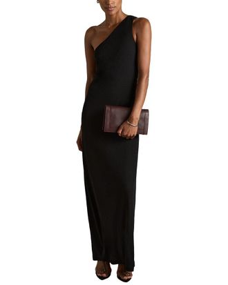 Reiss Morgaine One Shoulder Rib Dress