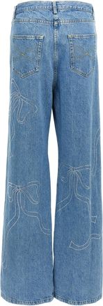 Mach & Mach Rhinestone-Embellished Jeans - Blue