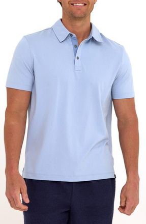 Threads 4 Thought Phineas Luxe Jersey Polo in Heather High Tide/Bluebell at Nordstrom, Size Xx-Large
