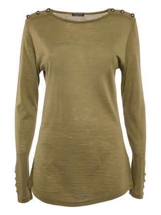 Balmain Tanktop met knoop - Groen
