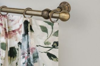 Garesa Gardinenstange »ANDREA« Ø 20 mm 1 läufig-läufig Wunschmasslänge Vorhanggarnitur, verlängerbar, Endknopf Kugel kurz, mit Ringen