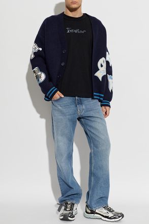 Off-white T-shirt With Logo, Mens, Black