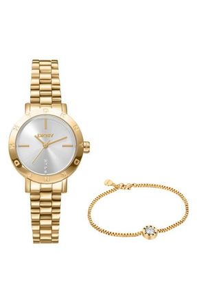 DKNY L 165 Bracelet Watch & Bracelet Set in Silver at Nordstrom