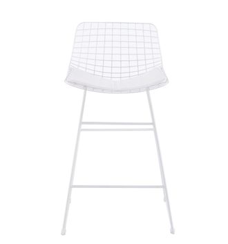 Kenay Home Taburete metal - pu blanco 47 x 95,5 cm