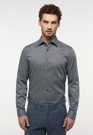 Eterna Langarmhemd ETERNA SLIM FIT, Herren, Gr. 39, Extra verl&auml;ngerter Arm, gr&uuml;n, Twill, 100% cotton, schmal, Manschette, Hemden Langarmhemd, NON IRON (b&uuml;gel