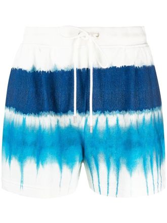 Alberta Ferretti tie-dye track shorts - Blue