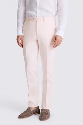 Moss Tailored Fit Pale Pink Cotton Trouser