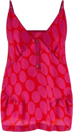 Dries Van Noten Fuchsia V-Neck Sleeveless Top