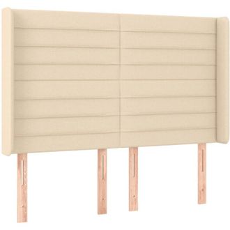 vidaXL Cabecero Con Led De Tela Color Crema 147x16x118/128 Cm Vidaxl