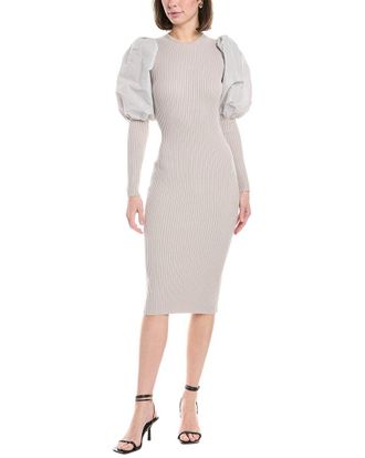 Elisabetta Franchi Puff Sleeve Sweaterdress