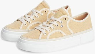 Tommy Hilfiger Womens Contrast Canvas Platform Sneaker - Trench - US 6.5 / EU 37