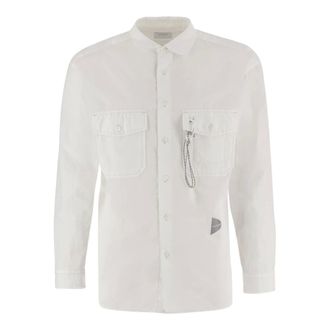 And Wander Casual Shirts, male, White, Size: XL Cotton-blend Shirt with Logo
