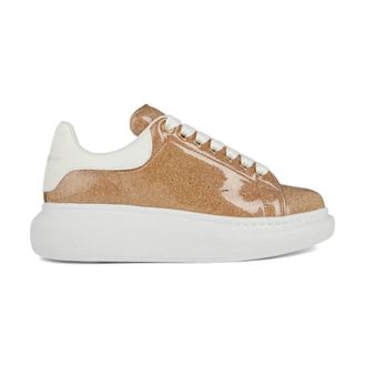 Alexander McQueen Alexander McQueen, Sneakers, female, Yellow, Size: 6 1/2 US Rose Gold Lace-Up Sneakers