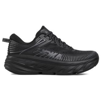 Hoka One One Hoka Bondi 7 Textile Synthetic Mens Low Top Trainers - Black - Size:UK 8.5