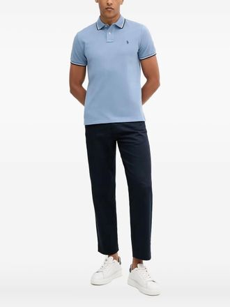 Polo Ralph Lauren tipped-collar polo shirt - men - Cotton - S - Blue