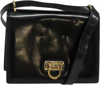 Ferragamo Pre-owned Shoulder Bags, female, Black, Size: ONE SIZE Pre-owned Leather shoulder-bags