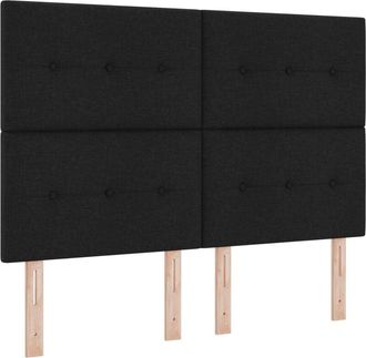 vidaXL Vidaxl - Headboard Height Adjustable with Headboard Black 160 cm Fabric