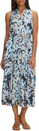 Nic+Zoe Garden Shade Sienna Midi Dress in Blue Multi at Nordstrom, Size Xx-Large