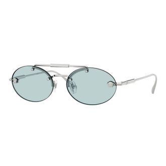 Versace Ladies Black Oval Sunglasses VE2295 1000/1