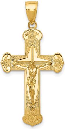 Diamond2Deal 14k Gold Polished Crucifix Pendant