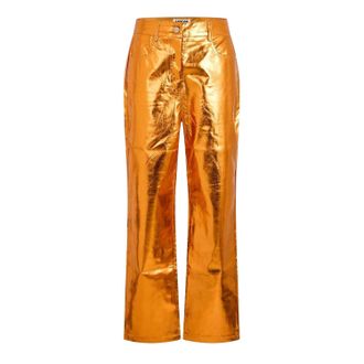 Amy Lynn AmyLynn Dames/Dames Metallic Broek (Oranje)