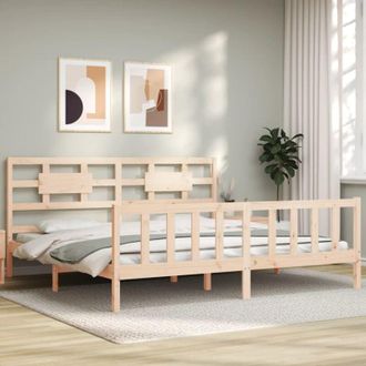 vidaXL Estructura De Cama Sin Colch&oacute;n Madera Maciza De Pino 200x200 Cm Vidaxl