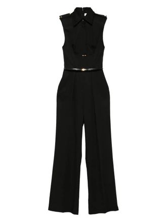 オールインワン・サロペット ELISABETTA FRANCHI BLACK JUMPSUIT Elisabetta Franchi Lycra Halter Neck Jumpsuit in Black | Lyst