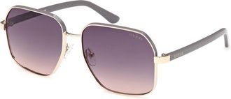Guess GU00107 32B Womens Sunglasses Gold Size 58