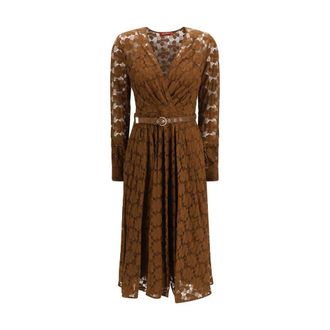 Max Mara Brown Polyamide Casual Womens Dress