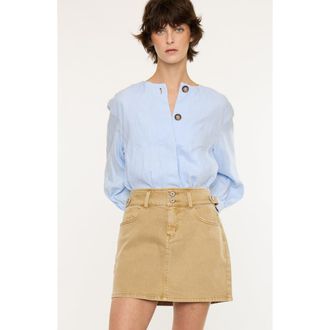 Kancan Tallie Mid Rise Skirt in Tan at Nordstrom, Size 25