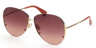 Max Mara MM0001 30F Womens Sunglasses Gold Size 62