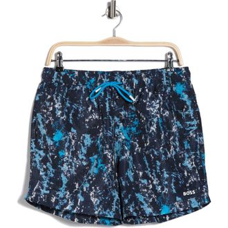 BOSS Discus Swim Shorts in Turquoise/Aqua at Nordstrom Rack, Size Xx-Large