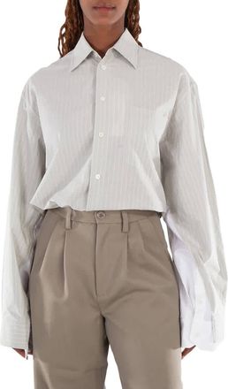 Maison Margiela Striped Oversized Long-Sleeved Shirt
