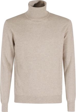 Malo Ciclista Nuovo Basic - Heren - Coltruien - Beige - S - Kasjmier - Truien & Vesten