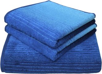 Dyckhoff Handtuch Set »Colori« Set 3 Stk. Walkfrottee 2 Handtücher & 1 Duschtuch,100% Bio Baumwolle, 450 g/m²