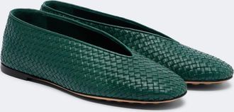 Bottega Veneta Bailarinas Rosa de piel Intrecciato