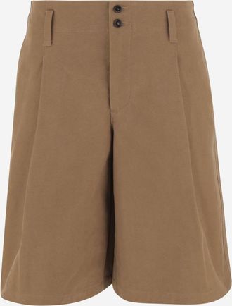 Chlo&eacute; Brown Wide-leg Bermuda Shorts