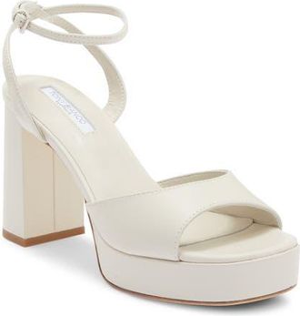 Tony Bianco Freya Ankle Strap Slide Sandals in Dove Nappa at Nordstrom, Size 6.5