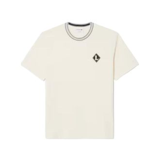 Lacoste T-Shirts, male, Beige, Size: L T-Shirt