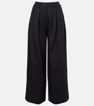 Possé Parker high-rise linen wide-leg pants