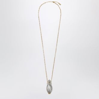 Chlo&eacute; Collana con pendente a bottiglia in ottone oro/argento