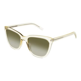 Saint Laurent SL 548 Slim Zonnebril - Dames - Accessoires - Geel - Maat: 55 MM