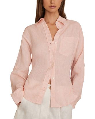 Reiss Leora Fitted Linen Shirt