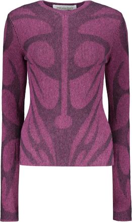 Paolina Russo Maglione in lana vergine - Viola