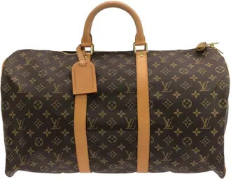 Louis Vuitton Marron Coated Canvas Boston Bag (Pre-Owned)