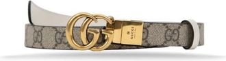 Gucci Leren riem met iconische logogesp - Dames - Riemen - Beige - 110 CM - Leer - Accessoires
