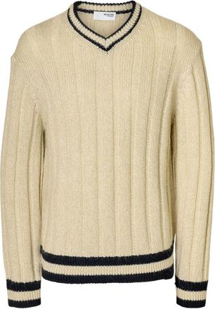 Selected Heren, Truien, Beige, Maat: S Wol